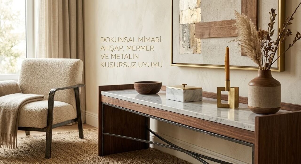 Dokunsal Mimari: Ahşap, Mermer ve Metalin Kusursuz Uyumu