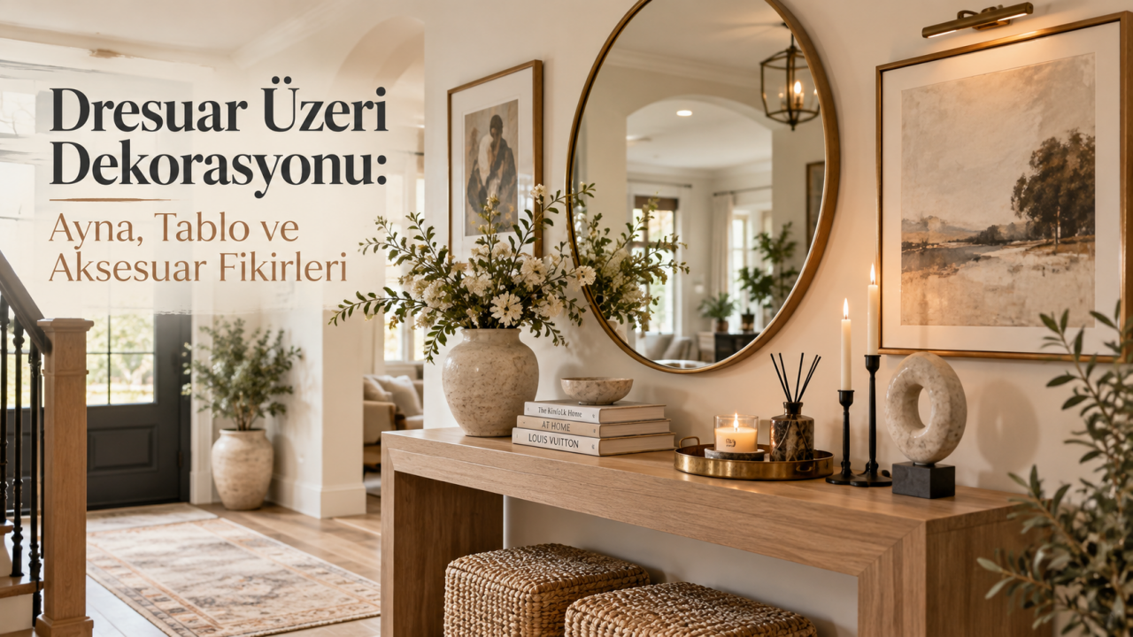 Dresuar Üzeri Dekorasyonu: Ayna, Tablo ve Aksesuar Fikirleri