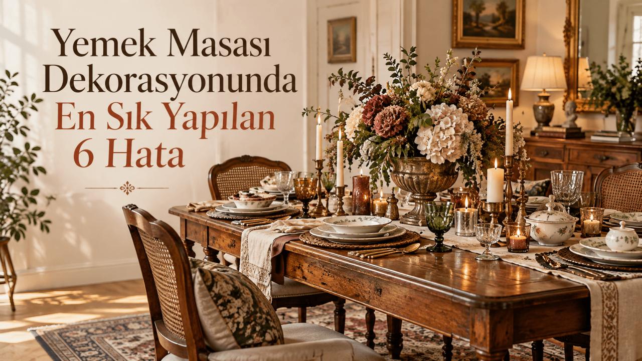 Yemek Masası Dekorasyonunda En Sık Yapılan 6 Hata
