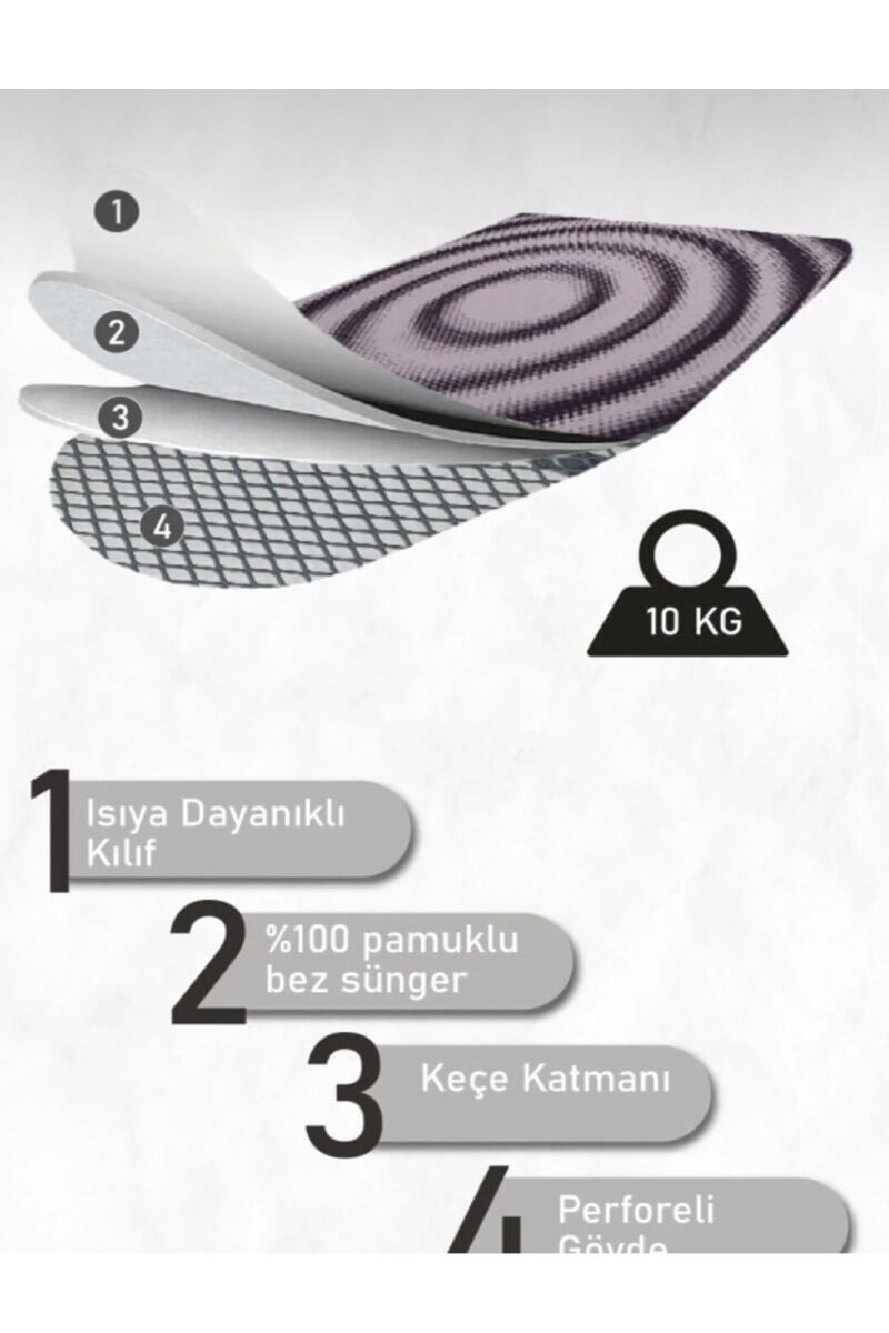 Blackboard Siyah Turuncu Katlanabilir Ütü Masası